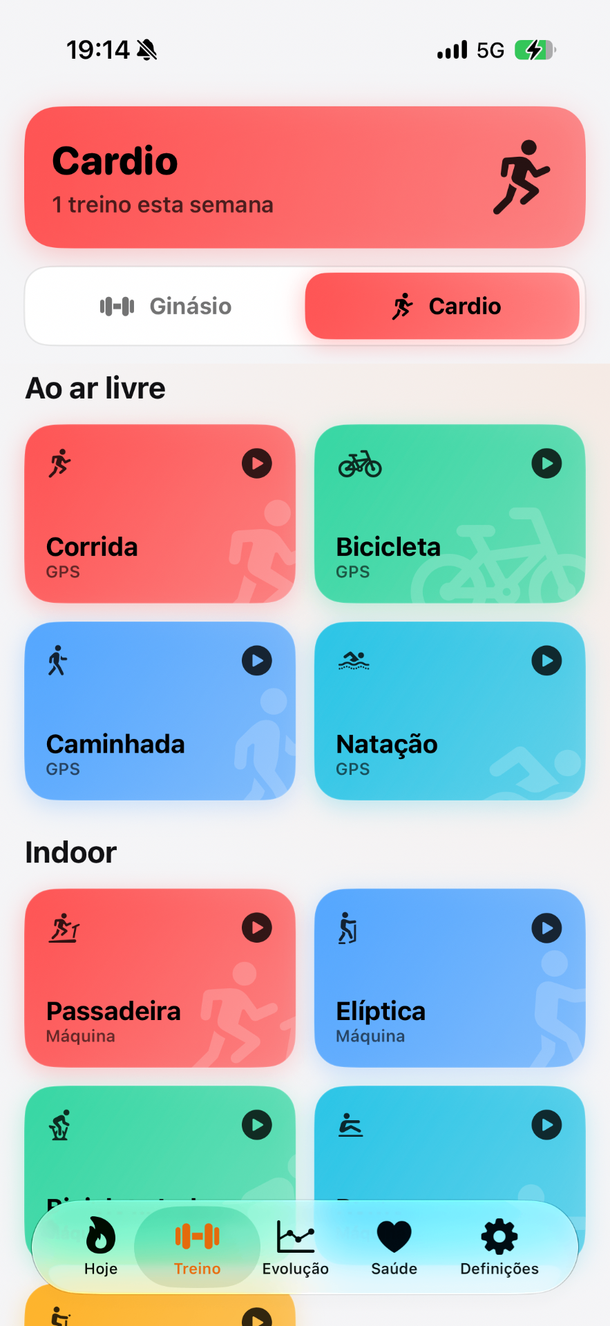 Cardio · Ar livre e Indoor